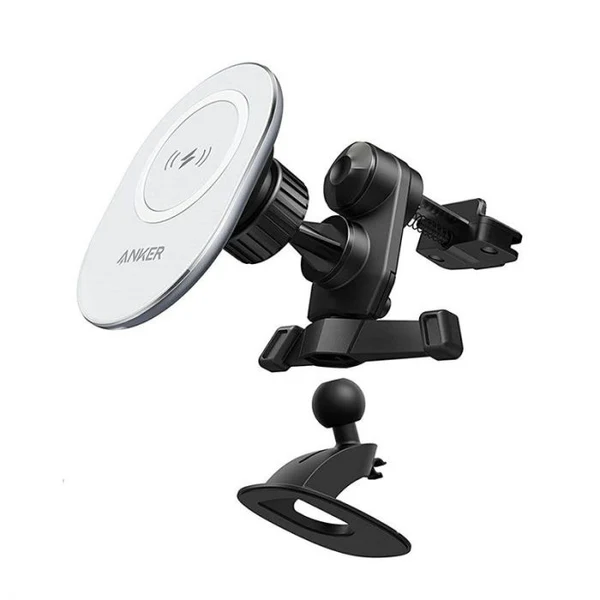ANKER POWERWAVE MAGNETIC CHARGING CAR MOUNT BLACK+WHITE