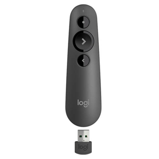 Logitech R500s Laser Presentation Remote, Bluetooth / 2.4GHz Wireless Connection, 20m Range, Integrated Laser Pointer, 