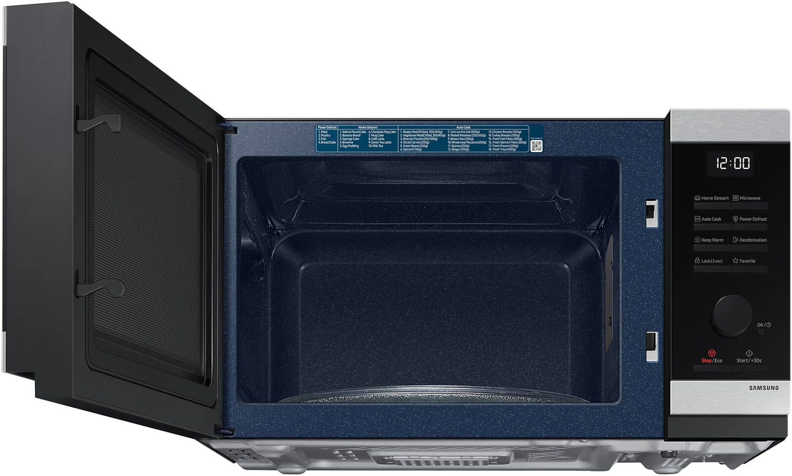 SAMSUNG Solo Microwave Oven with Power Defrost and Home Dessert