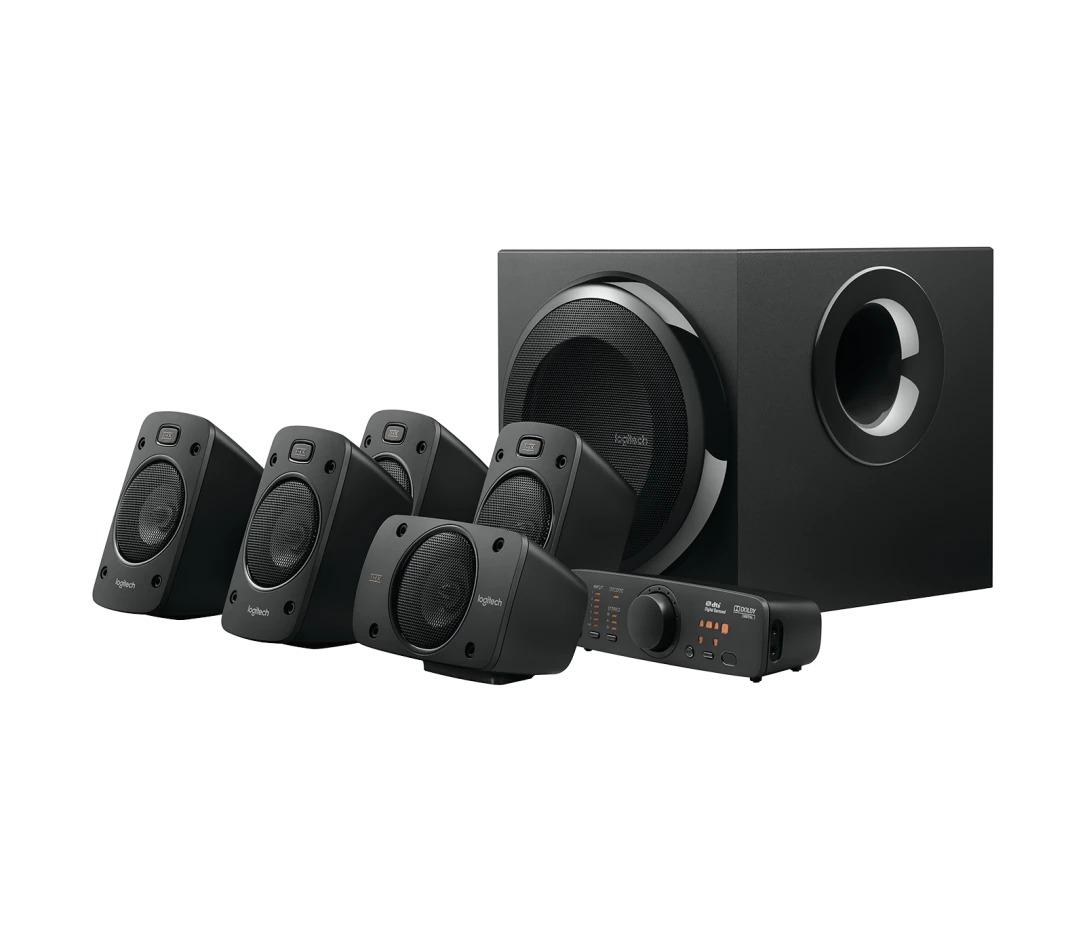 Logitech Z906 5.1 Surround Sound Speaker System, 1000 Watts Peak Power.